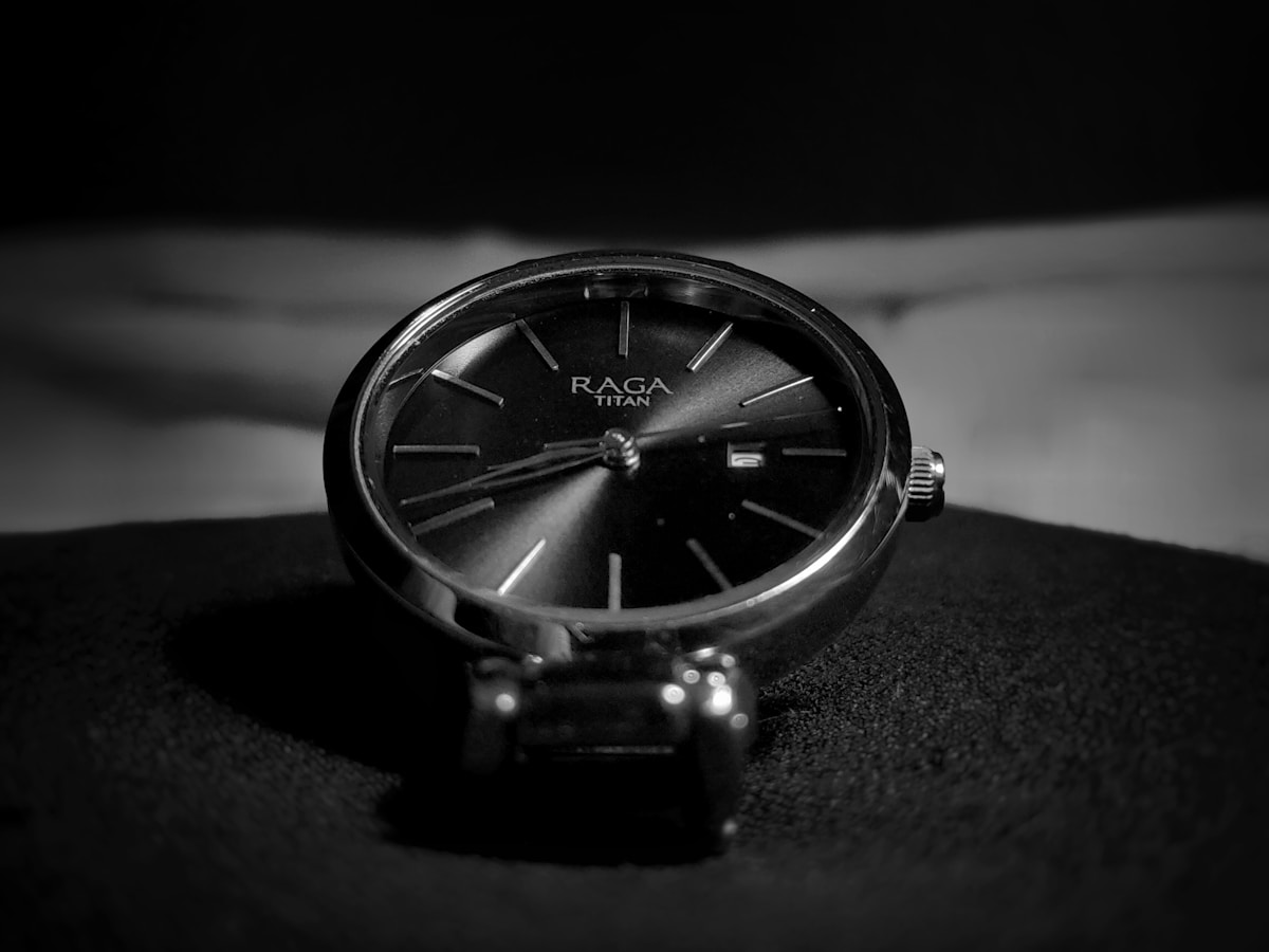 Classic watch on dark background
